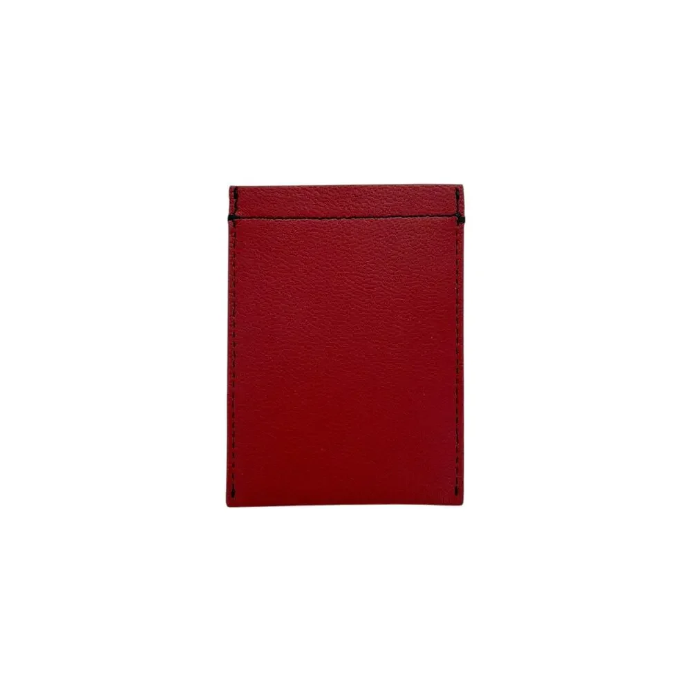 M-CLIP Leather RFID Case Vertical in Red